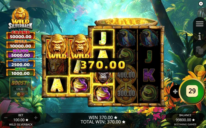 Wild Silverback - ganancia base a través de Wild Wild Coin Connect